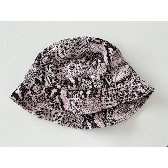 Supreme Corduroy Bucket Hat Pink Snake Print - Picture 1 of 6